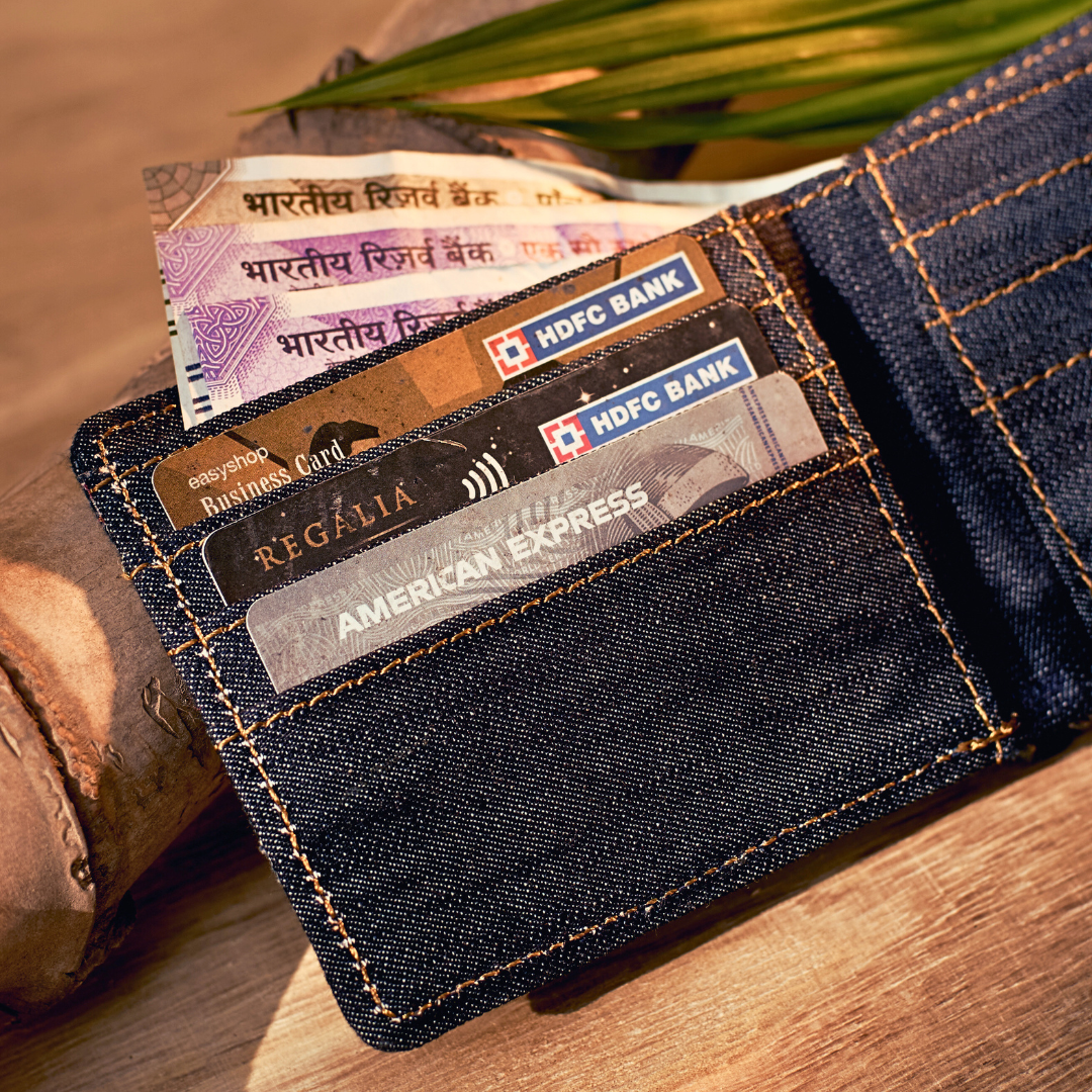 EcoFreaky Classic Vegan Denim Wallet | Unisex | FREE CARD HOLDER