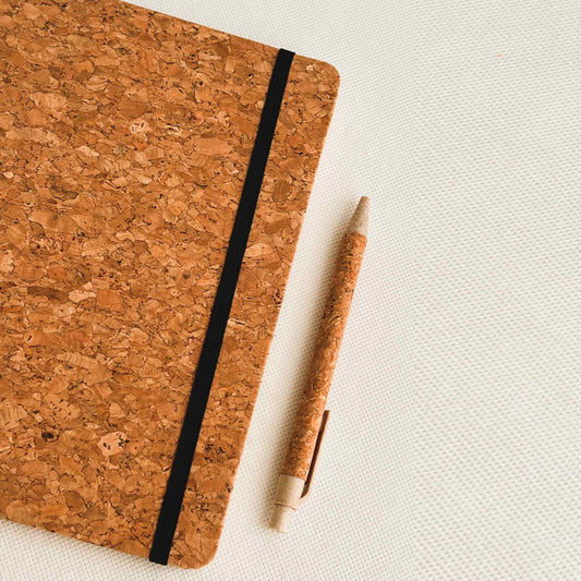 EcoFreaky Cork Diary & Pen Set – Sustainable 120GSM Notebook | Free Pen - EcoFreaky