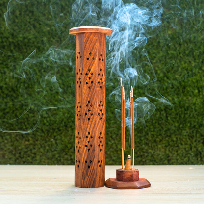 Traditional Wooden Incense Burner | Spiritual & Decorative Gift | Premium Aromatherapy Burner