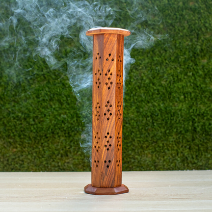 Traditional Wooden Incense Burner | Spiritual & Decorative Gift | Premium Aromatherapy Burner