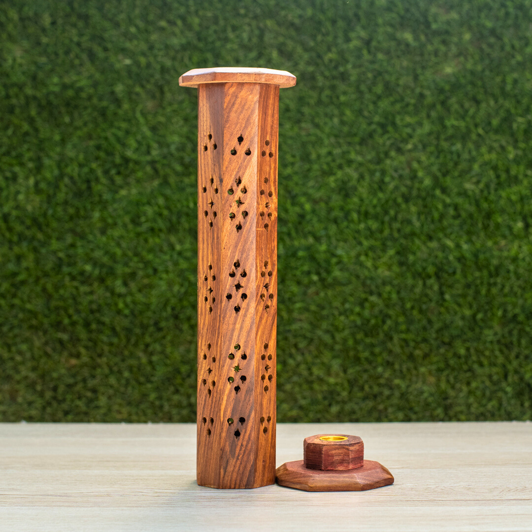 Traditional Wooden Incense Burner | Spiritual & Decorative Gift | Premium Aromatherapy Burner