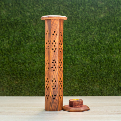 Traditional Wooden Incense Burner | Spiritual & Decorative Gift | Premium Aromatherapy Burner