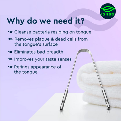 Stainless Steel Tongue Cleaner | Eco-Friendly & Durable - EcoFreaky