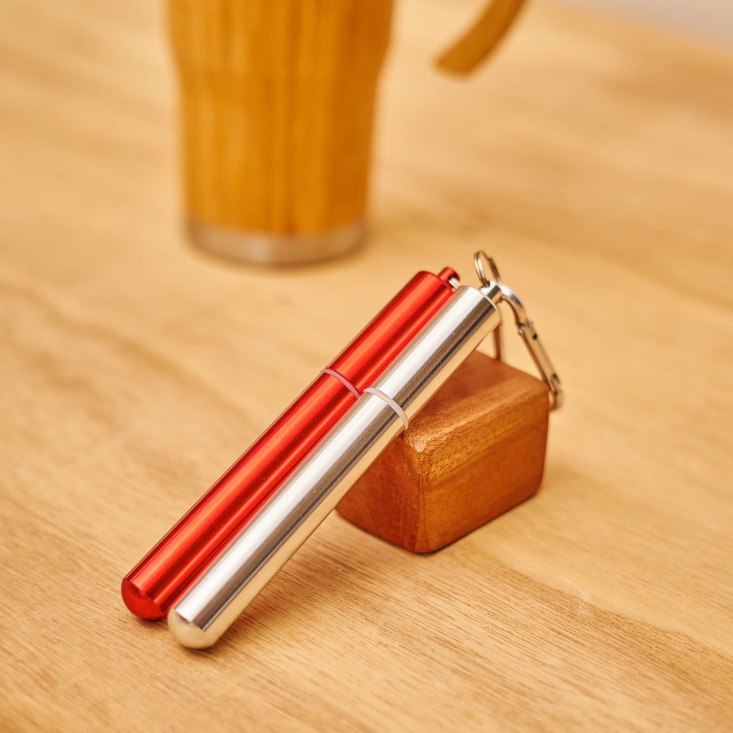 Reusable Portable Metal Straws Telescopic Foldable Stainless-Steel with Case and Cleaning Brush