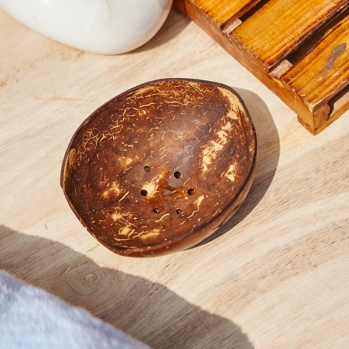 Coconut Shell Soap Dish | Handmade Natural Soap Holder | Sustainable Bathroom Organizer | Eco Freaky