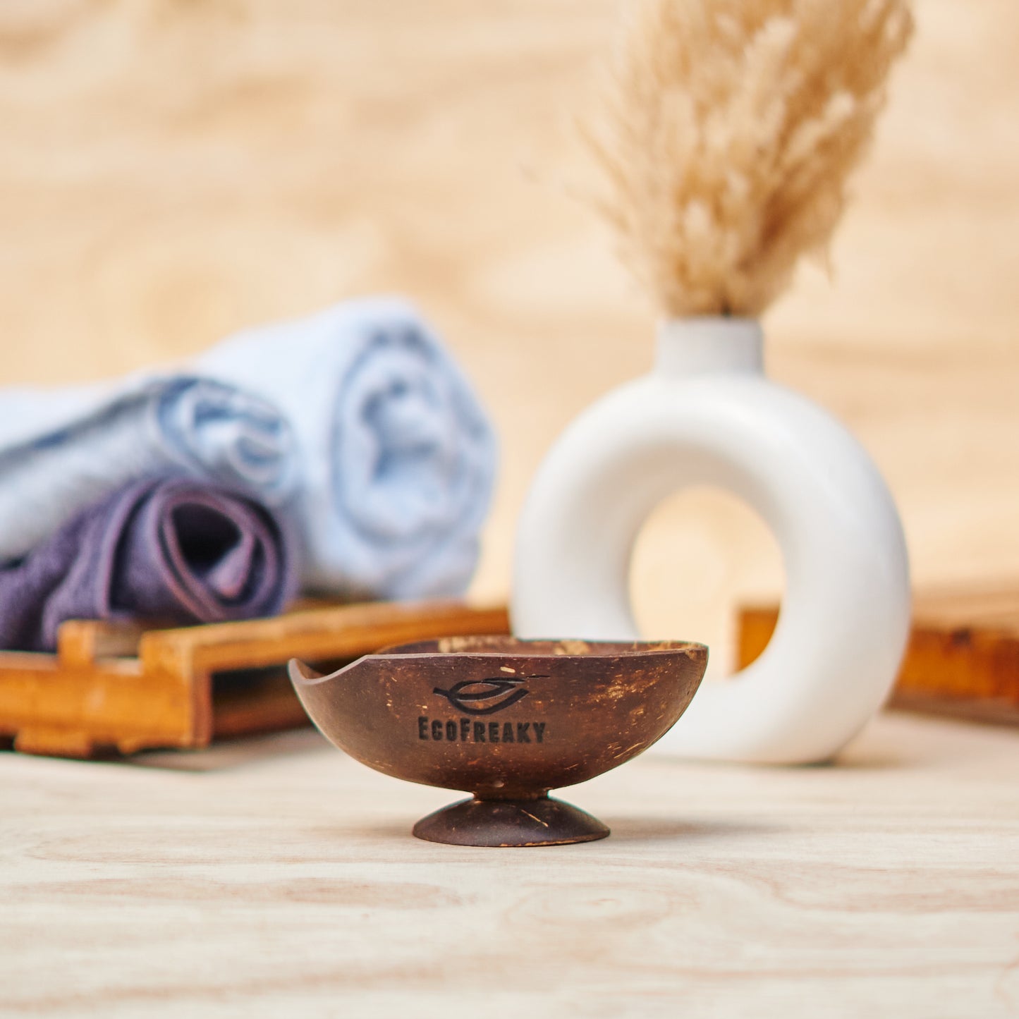 Coconut Shell Soap Dish | Handmade Natural Soap Holder | Sustainable Bathroom Organizer | Eco Freaky