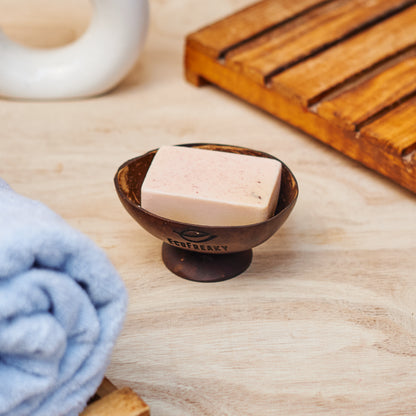 Coconut Shell Soap Dish | Handmade Natural Soap Holder | Sustainable Bathroom Organizer | Eco Freaky