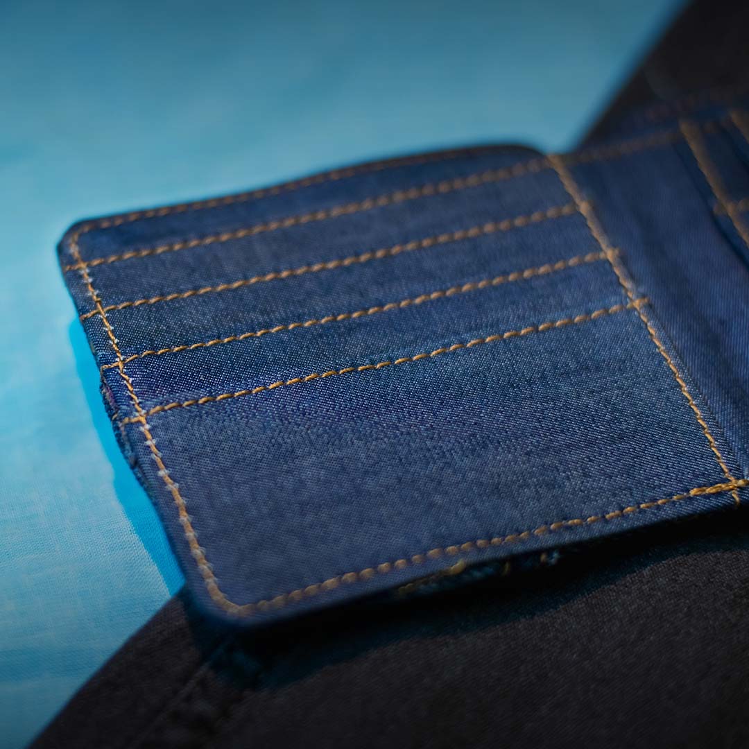 EcoFreaky Classic Vegan Denim Wallet | Unisex | FREE CARD HOLDER - EcoFreaky