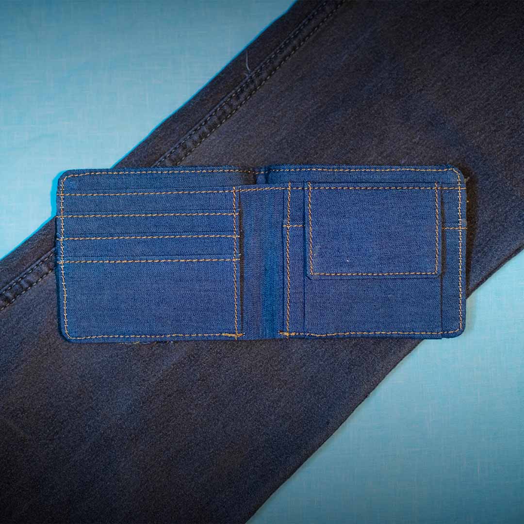 EcoFreaky Classic Vegan Denim Wallet | Unisex | FREE CARD HOLDER - EcoFreaky