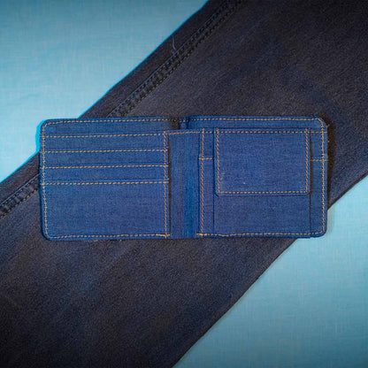 EcoFreaky Classic Vegan Denim Wallet | Unisex | FREE CARD HOLDER - EcoFreaky