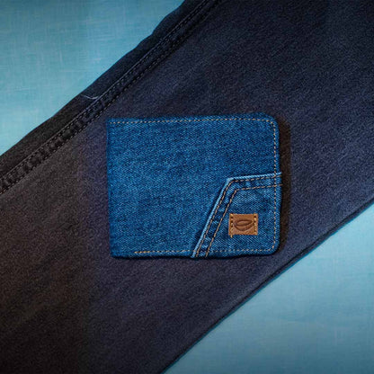 EcoFreaky Classic Vegan Denim Wallet | Unisex | FREE CARD HOLDER - EcoFreaky