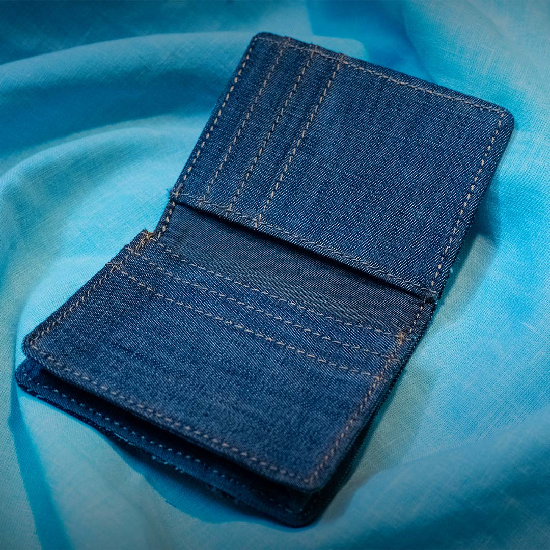 EcoFreaky Minimalist Vegan Denim Wallet | Unisex | FREE CARD HOLDER - EcoFreaky