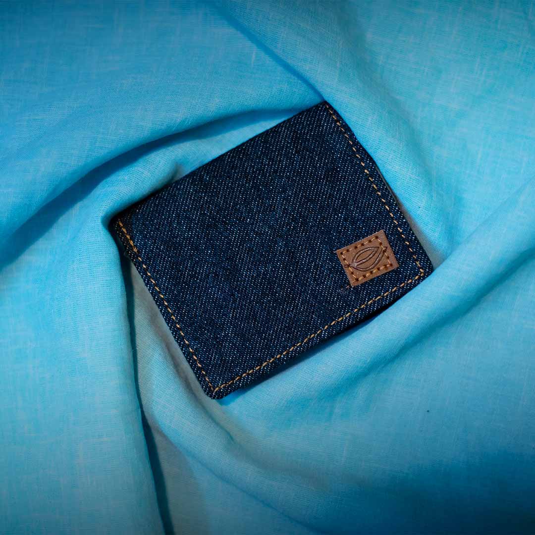 EcoFreaky Minimalist Vegan Denim Wallet | Unisex | FREE CARD HOLDER - EcoFreaky
