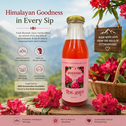 Pure Himalayan Buransh Juice (Rhododendron) 500ml | Refreshing Natural Beverage